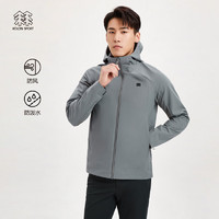 KOLON SPORT可隆男户外防风夹克露营徒步休闲防泼水外套 炭灰CI 175/L