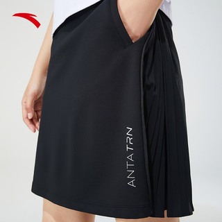 安踏（ANTA）女士潮流半身裙2023年含腰带两穿潮流短裙162327211 基础黑-1 S(女160)