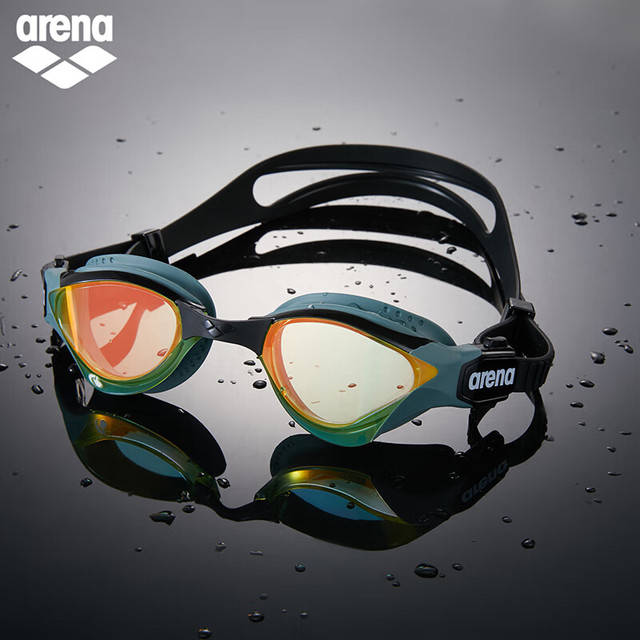 arena 2023进口防雾先锋游泳镜眼镜蛇专业游泳装备镜不起雾男女士高端 金色/绿色