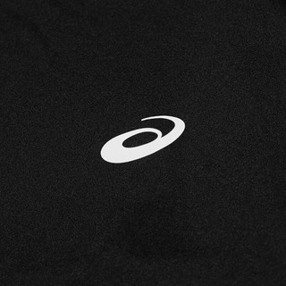 亚瑟士ASICS运动T恤男子跑步短袖透气舒适反光运动上衣 2011C857-001 黑色 XL