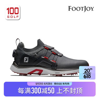 Footjoy高尔夫球鞋男23夏季新品HYPER FLEX BOA轻量缓震透气职业款FJ男鞋 51045炭黑/灰/红 40码