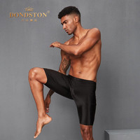 丹帝狮敦(DONDSTON)品牌轻奢游泳裤男夏季时尚五分裤时尚速干新款蜂窝纹理温泉游泳裤 黑色 L码