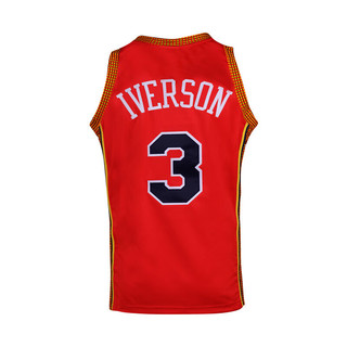 MITCHELL & NESS 复古球衣 AU球员版04赛季 NBA 76人队艾弗森 MN男篮球服 红色 XL