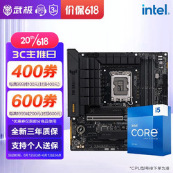 intel 英特尔 i5 13600KF 13400F 13490F搭华硕B760主板CPU套装