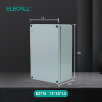 伊莱科（ELECALL）户外铸铝防水接线盒金属外壳铝合金控制盒铝制室外安装盒 EZF18 75*80*60