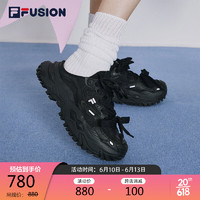 FILA FUSION斐乐潮牌BIANCO MULE女鞋运动拖鞋2023秋季厚底鞋