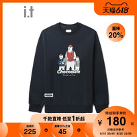 it :CHOCOOLATE男装圆领卫衣冬季青春文艺套头衫3117XFJ
