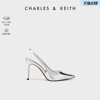 CHARLES & KEITH CHARLES&KEITH23;春夏新款CK1-60280377时尚链条尖头高跟凉鞋女