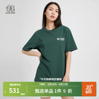 KOLON SPORT/可隆休闲T恤 露营系列 男女同款户外亲肤短袖- LURT3MTT75-GR 绿 160/XS