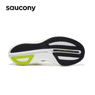 Saucony索康尼全速SLAY跑鞋男女碳板减震透气跑步鞋训练运动鞋白黑黄42