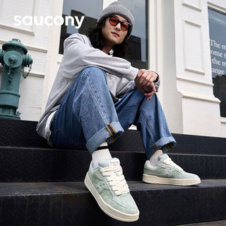 saucony 索康尼 CHILLTIME复古休闲鞋男女百搭透气情侣面包鞋绿40.5