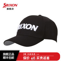 SRIXON史力胜高尔夫球面男士有顶帽golf户外男子遮阳防晒透气球帽可调节  GAH-22059I 黑/白