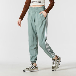 阿迪达斯（adidas）女裤2023夏季新款运动裤健身训练束脚裤跑步休闲快干透气梭织长裤 HS2367 S