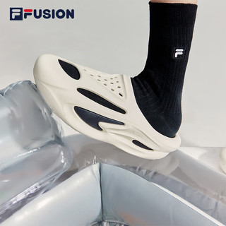 FILA 斐乐 FUSION斐乐潮牌贝壳拖鞋男鞋2023夏季洞洞鞋一体式拖鞋