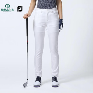 Footjoy高尔夫服装新款女士舒适亲肤防水防紫外线golf长裤 黑80571 S