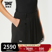 PXG高尔夫服装女士短裙防走光golf运动百褶裙时尚潮牌不规则裙子新款 PHPPW560421 黑色 L