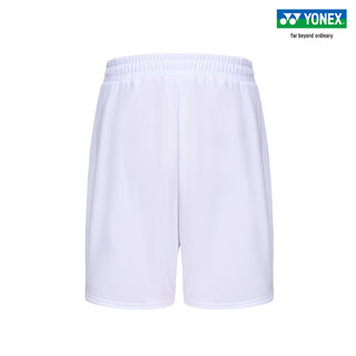 YONEX/尤尼克斯 120033BCR/220033BCR 2023SS比赛系列情侣款运动短裤yy 白色（男款） L