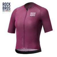 洛克兄弟（ROCKBROS）天路系列骑行服短袖女款上衣夏季山地公路车自行车运动服 深紫 XXL
