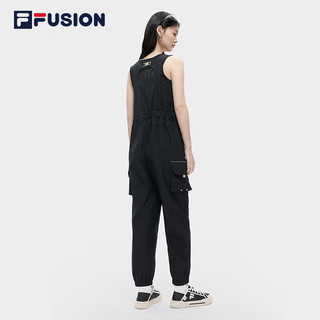 FILA  FUSION斐乐潮牌 女2023夏长裤梭织背带裤