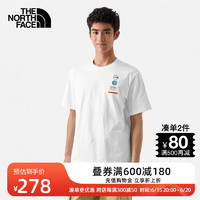 北面（The North Face）短袖T恤男户外舒适透气运动t恤夏季新款88BU FN4/白色 S/165