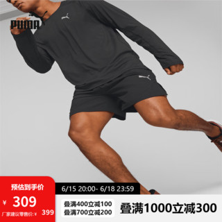 彪马（PUMA）官方 新款男子跑步训练运动短裤 RUN ULTRAWEAVE 523674 黑色-01 XL(185/82A)