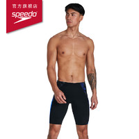 速比涛（Speedo）Eco环保系列抗氯修身及膝泳裤男 813444H037 黑色/蓝色（新）38