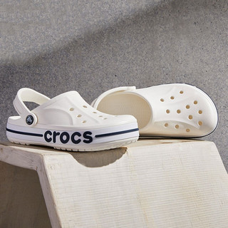 卡骆驰（crocs）洞洞鞋男鞋女鞋贝雅卡骆班户外涉水一脚蹬快干透气沙滩凉拖休闲鞋 126 白蓝 M4W6