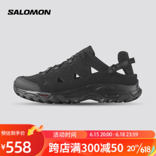 salomon 萨洛蒙 男款 户外运动夏季网眼洞洞透气速干钓鱼溯溪沙滩拖鞋 ALHAMA 黑色 470562 8  (42)