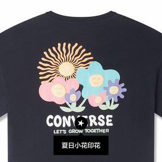 匡威（Converse）CONVERSE匡威官方 春夏女宽松印花潮流T恤休闲运动短袖10025447 10025447-A01 XL