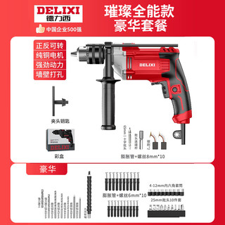 德力西（DELIXI）家用220v冲击钻小型多功能轻型冲击锤充电式电动工具手电钻