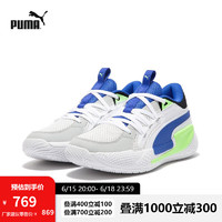 彪马（PUMA）官方 新款男子篮球鞋 COURT RIDER CHAOS 377767 白-荧光绿-05 42