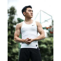 NIKE耐克pro紧身背心男打底跑步训练健身透气速干篮球衣703097 白色703097背心 XL