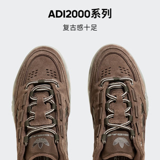 adidas阿迪达斯官方三叶草ADI2000男女经典运动鞋IE4732 棕褐色/军绿色 42(260mm)