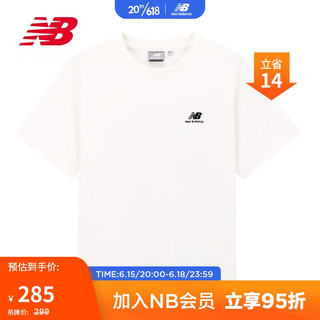 NEW BALANCE23年女款夏季简约休闲短袖T恤 5ED26062-IV L