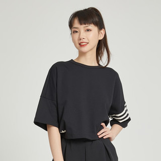 阿迪达斯 （adidas） Originals三叶草女子T-SHIRT圆领短T恤 IB7310 L