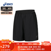 亚瑟士ASICS运动短裤男子反光梭织夜跑7英寸短裤 2011C854-001 黑色 XXL