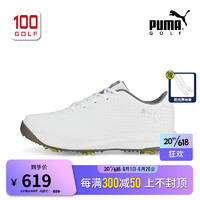 彪马高尔夫球鞋男23新品Fusion Tech防滑舒适Golf运动男鞋 彪马白-灰色 40.5码
