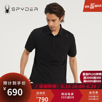 SPYDER蜘蛛男子运动休闲透气356 STYLEPOLO衫23CS417M 23CS417M-黑色 S