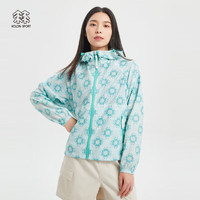 KOLON SPORT/可隆防风夹克 韩国同款 女子户外印花运动休闲上衣外套 LKJK3MNK08-MI 薄荷绿 160/S