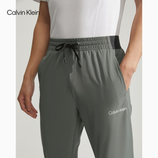 Calvin Klein运动23春男士提花织带反光印花防水抽绳户外健身运动裤4MS3P600 021-青苔绿 S