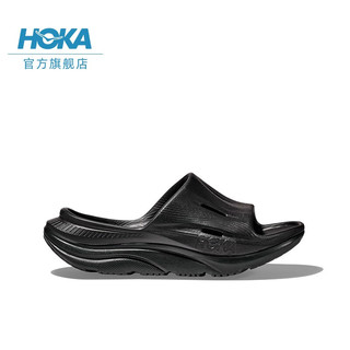 HOKA ONE ONE男女鞋奥拉舒缓拖鞋3 ORA Recovery Slide 3轻盈舒适 黑色/黑色 40/250mm