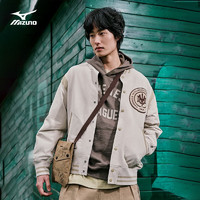 美津浓（MIZUNO）U.SAGE联名 男女情侣款梭织夹克外套棒球服 23年春季新款 02/奶油白 3XL