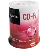 索尼（SONY） DVD空白光盘DVD+R空白光盘刻录碟 50片桶装刻录盘 CD 700M（100片桶装）