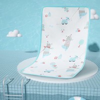 OUYUN 欧孕 婴儿冰丝凉席婴儿床席子宝宝透气夏季儿童幼儿园可用席子 白色嗨皮熊;100cmx48cm
