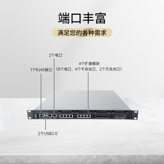 Dongtintech东田1U多网口国产化网络安全设备多扩展支持银河麒麟系统DT-61012腾锐D2000/64G/2T/10电口/6光口