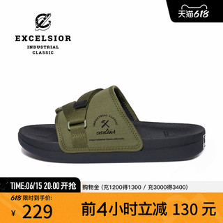 EXCELSIOR韩国运动拖鞋 STRAP SLIDE 2023夏男女同款沙滩厚底凉鞋