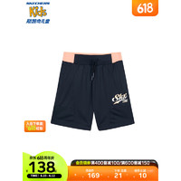 Skechers斯凯奇儿童裤子2023新款耐磨运动裤夏季速干吸湿女童短裤P223B019 藏青色/002Z 165cm