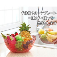 欧式现代水果盘创意家用透明干果盘简约塑料大号瓜子盘客厅糖果盆