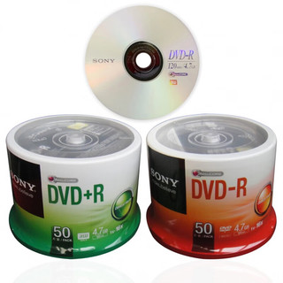索尼DVD-R空白刻录光盘sonyDVD+R原装光碟片4.7G16X50片桶装 索尼DVD+R散装10片 送装好塑胶盒