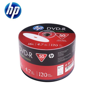 HP/惠普dvd+r光盘dvd-r可打印刻录光碟片4.7GDVD-R空白光盘50片装 简装50片DVD+R